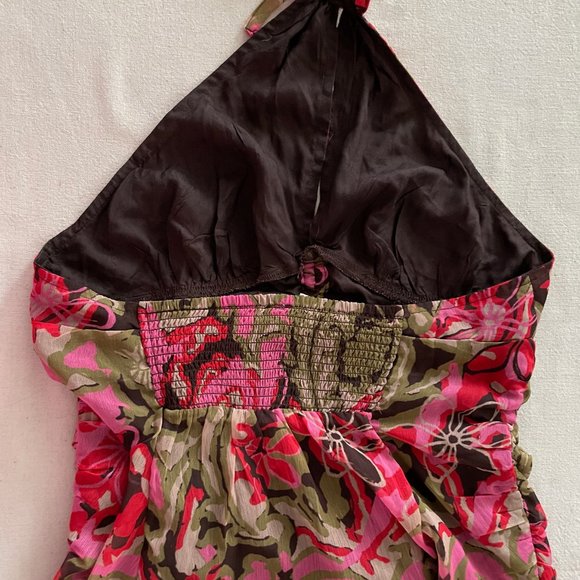 FREE PEOPLE Kyle Printed tunic top /smocked beach halter, SMALL, NWOT - Picture 5 of 13